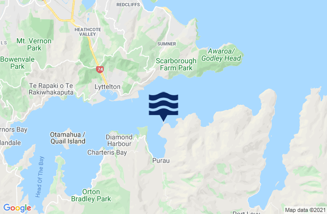 Ripapa Island, New Zealand潮水