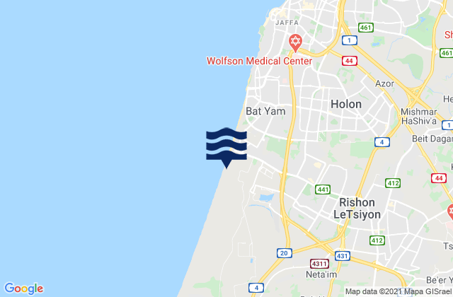 Rishon LeẔiyyon, Israel潮水