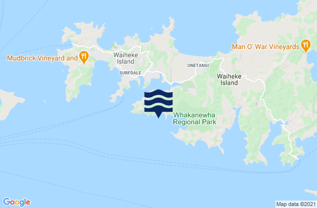 Rocky Bay (Whakanewha Bay), New Zealand潮水