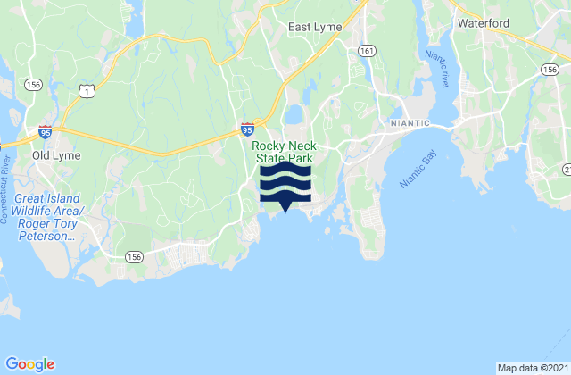 Rocky Neck State Park, United States潮水