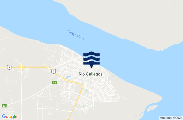 Río Gallegos, Argentina潮水