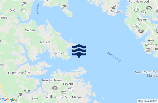 SW Branch, Severn River, Mobjack Bay, United States潮水