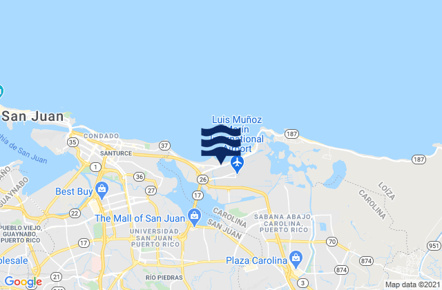 Sabana Llana Norte Barrio, Puerto Rico潮水