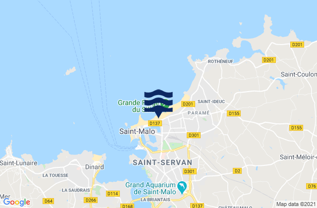 Saint-Malo, France潮水