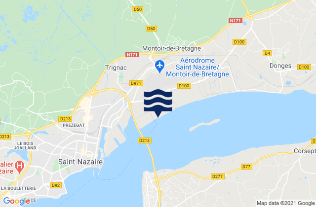 Saint-Nazaire, Nantes Port, France潮水