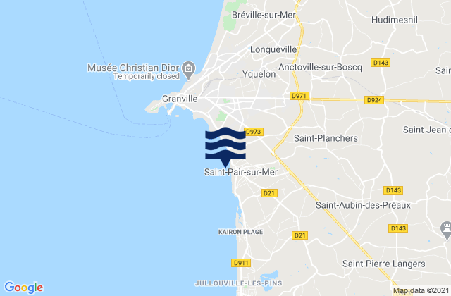 Saint-Pair-sur-Mer, France潮水