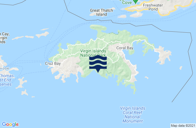 Saint John Island, U.S. Virgin Islands潮水