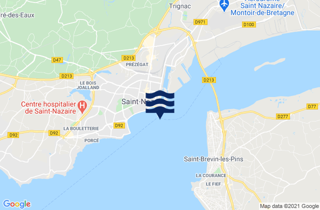 Saint Nazaire, France潮水