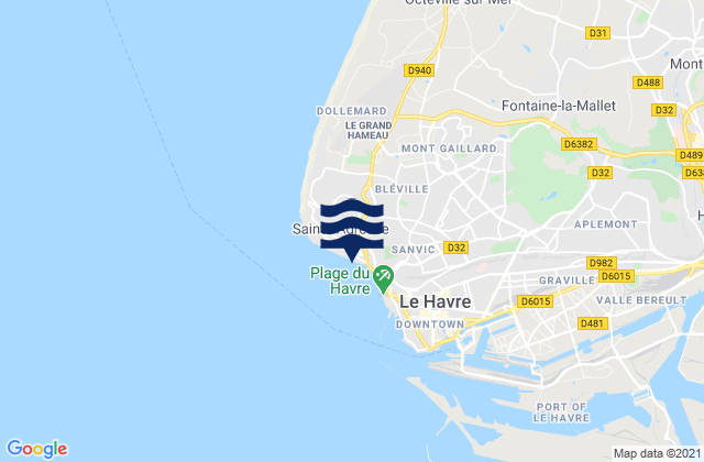 Sainte-Adresse, France潮水