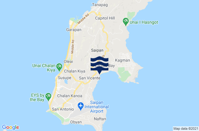 Saipan Municipality, Northern Mariana Islands潮水