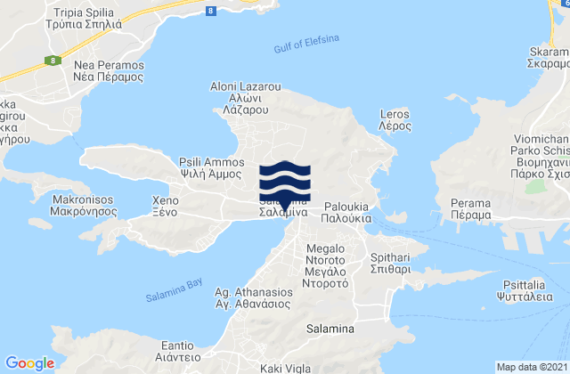 Salamína, Greece潮水