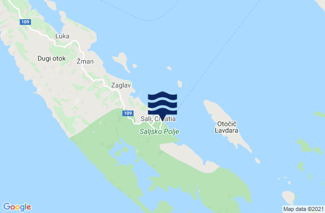 Sali, Croatia潮水