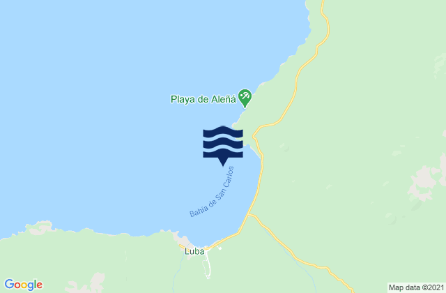San Carlos Bay Fernando Poo, Equatorial Guinea潮水