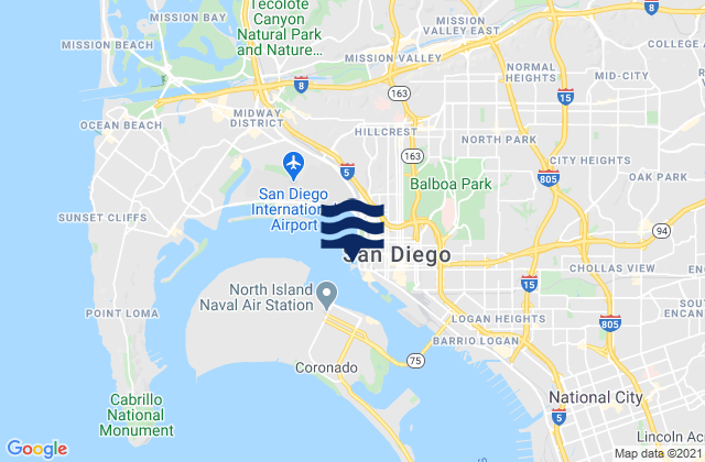 San Diego (broadway), United States潮水