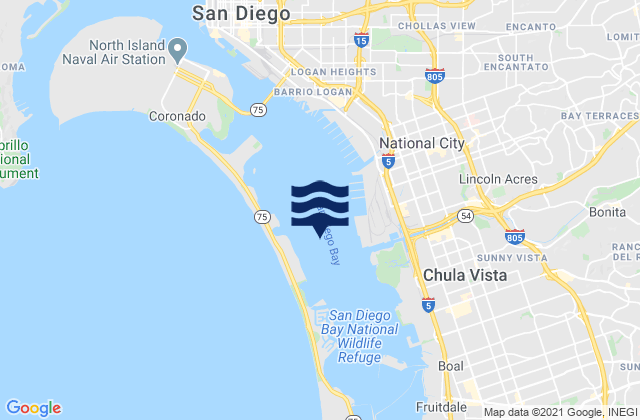 San Diego Bay, United States潮水