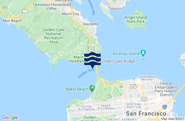 San Francisco Bay Entrance (Golden Gate), United States潮水
