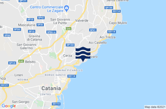 San Gregorio di Catania, Italy潮水
