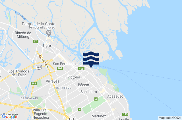 San Isidro, Argentina潮水