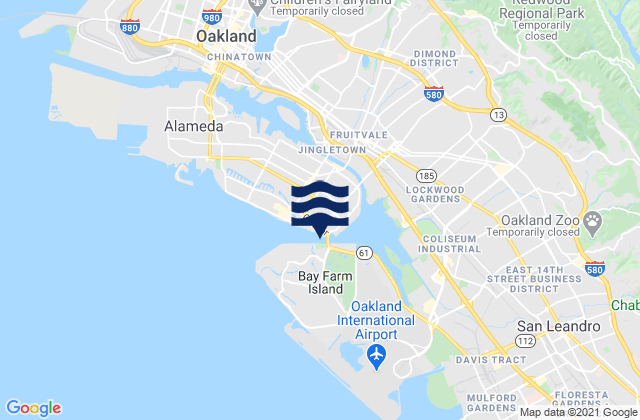 San Leandro Channel, United States潮水