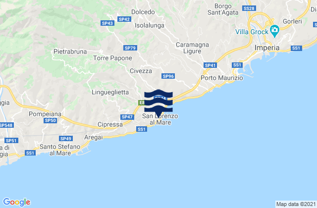 San Lorenzo al Mare, Italy潮水