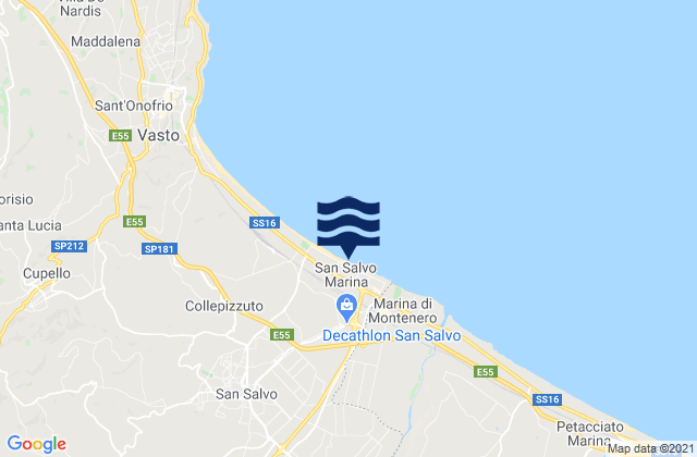 San Salvo Marina, Italy潮水