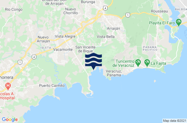 San Vicente de Bique, Panama潮水