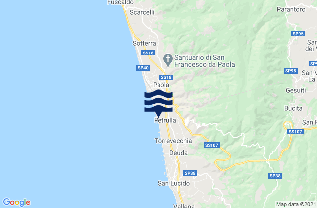 San Vincenzo la Costa, Italy潮水