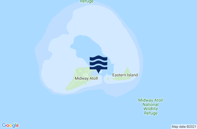 Sand Island (Midway Islands), United States潮水