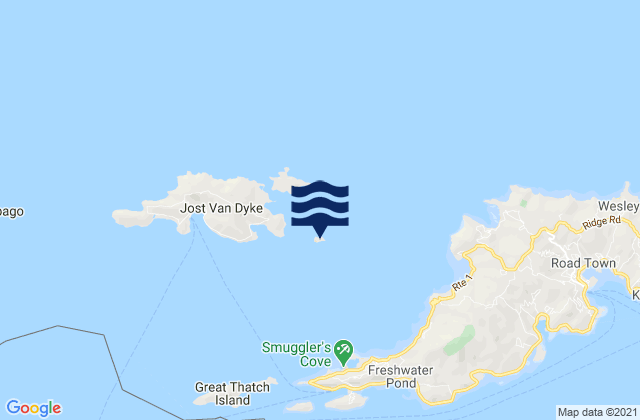 Sandy Cay, U.S. Virgin Islands潮水