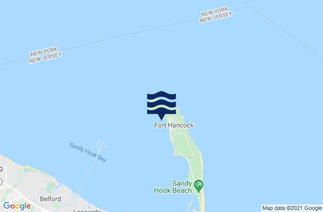 Sandy Hook (fort Hancock), United States潮水