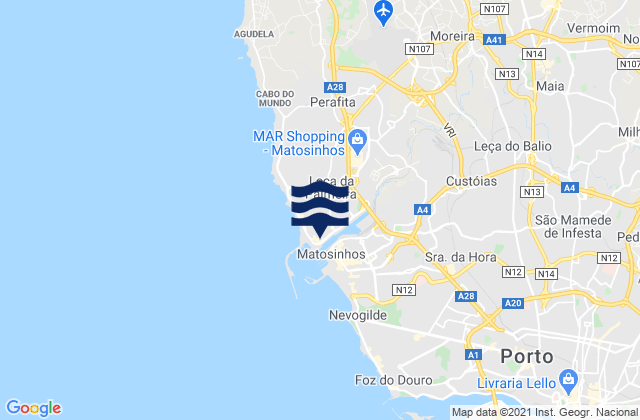 Santa Cruz do Bispo, Portugal潮水