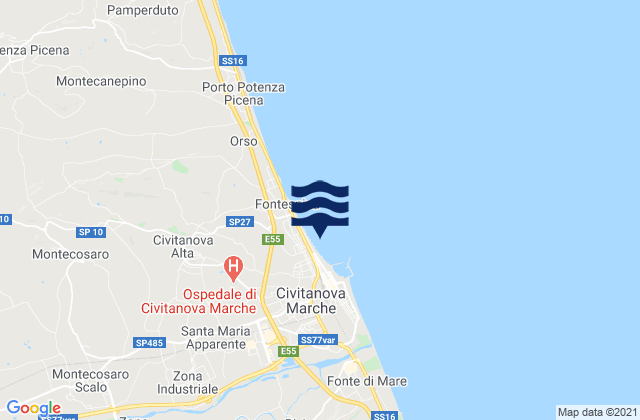 Santa Maria Apparente, Italy潮水