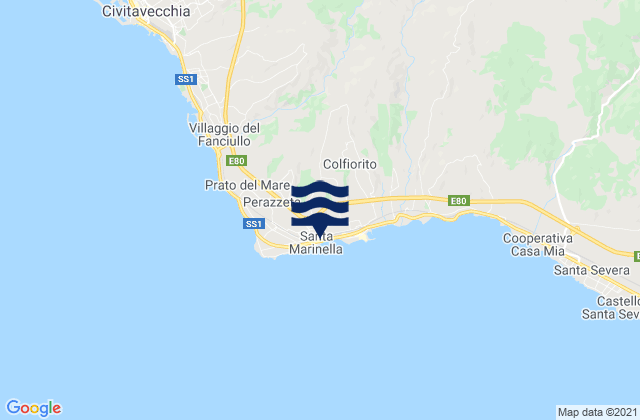 Santa Marinella, Italy潮水