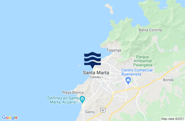 Santa Marta, Colombia潮水