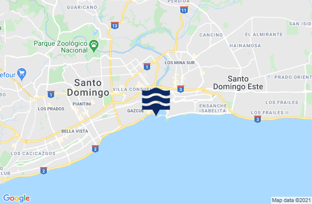 Santo Domingo (Ciudad Trujillo), Dominican Republic潮水