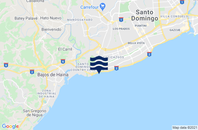 Santo Domingo Oeste, Dominican Republic潮水