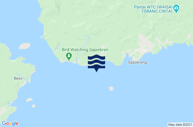 Saonek Dampier Strait, Indonesia潮水