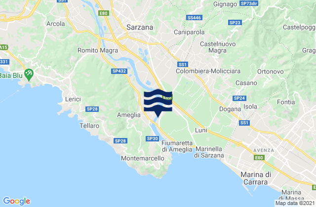 Sarzana, Italy潮水