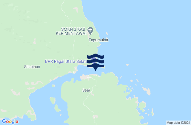 Sawangtungku (N. Pagai Island), Indonesia潮水