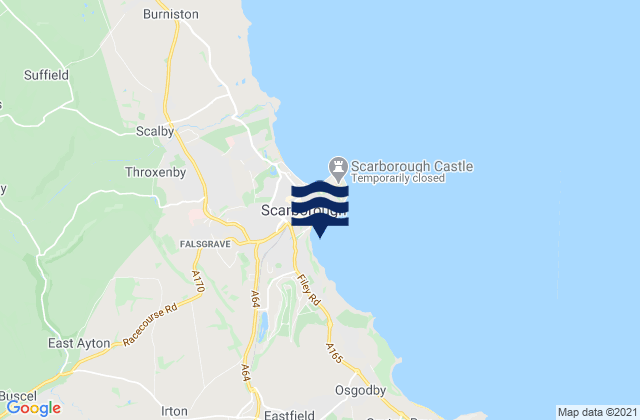 Scarborough South Bay Beach, United Kingdom潮水
