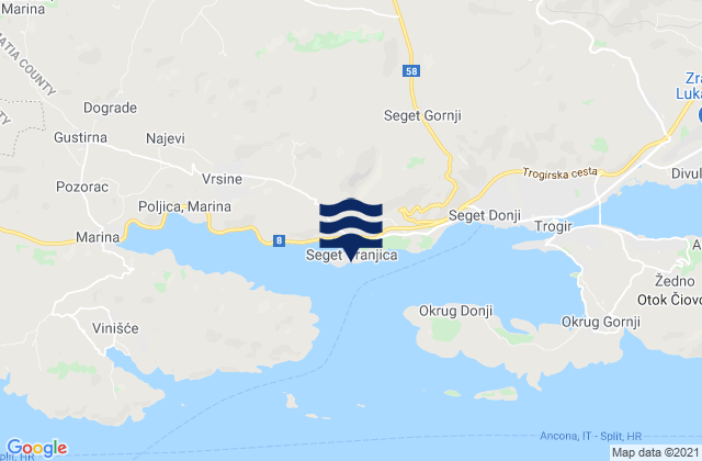 Seget Vranjica, Croatia潮水