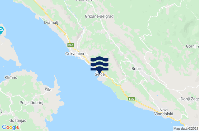 Selce, Croatia潮水