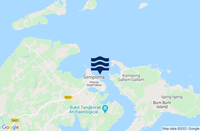Semporna (Darvel Bay), Malaysia潮水