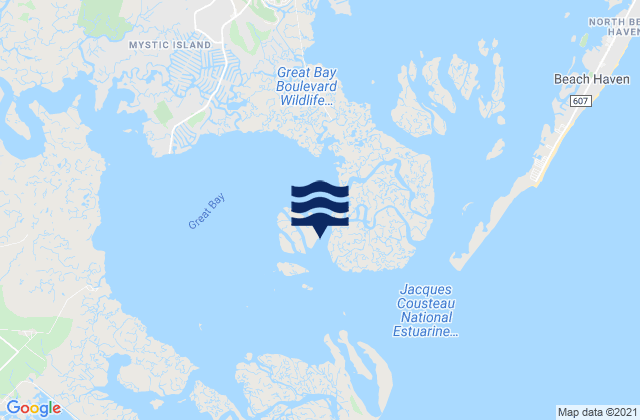 Seven Island (Newmans Thorofare), United States潮水