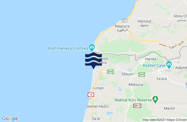 Shelomi, Israel潮水
