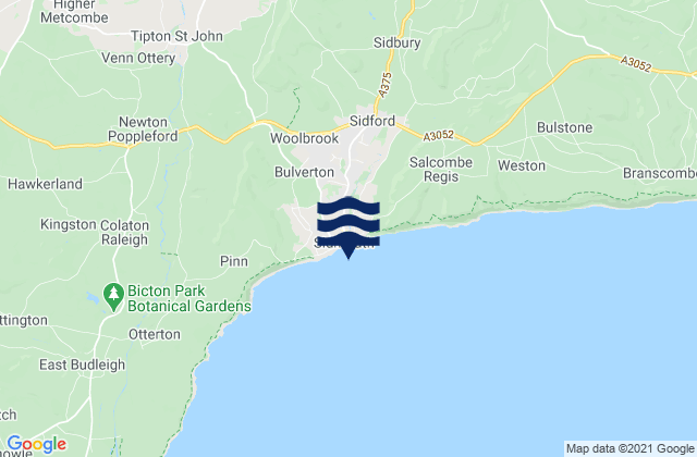 Sidmouth (Lyme Bay), United Kingdom潮水