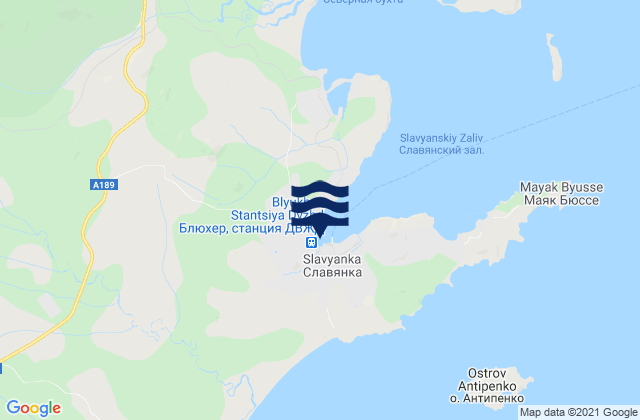 Slavyanski Bay, Russia潮水