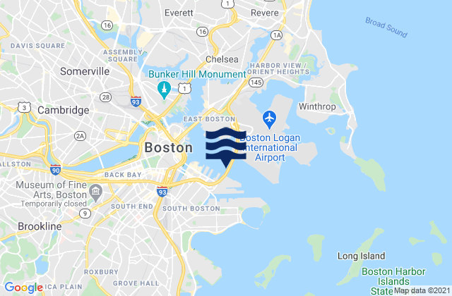 South Boston Pier 4 0.2 n.mi. NNE of, United States潮水