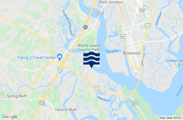 South Brunswick River, United States潮水