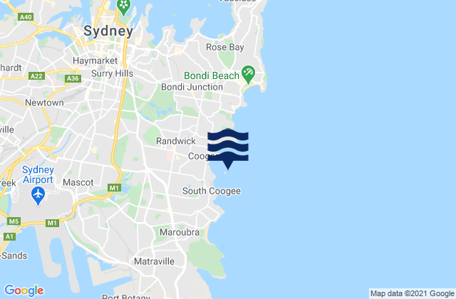 South Coogee, Australia潮水